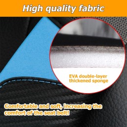 2PCS Car Seat Belt Cover, Carbon Fiber Seatbelt Shoulder Protection, Soft Car Seat Belt Strap Cushion Protect Your Neck and