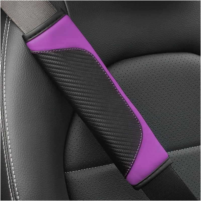 2PCS Car Seat Belt Cover, Carbon Fiber Seatbelt Shoulder Protection, Soft Car Seat Belt Strap Cushion Protect Your Neck and