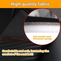 2PCS Car Seat Belt Cover, Carbon Fiber Seatbelt Shoulder Protection, Soft Car Seat Belt Strap Cushion Protect Your Neck and