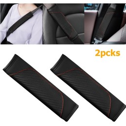 2PCS Car Seat Belt Cover, Carbon Fiber Seatbelt Shoulder Protection, Soft Car Seat Belt Strap Cushion Protect Your Neck and