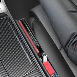 Car Seat Gap Filler Leather Car Box Organizers and Storage Front Seats Interior Automotive Essentials - Car Accessories for