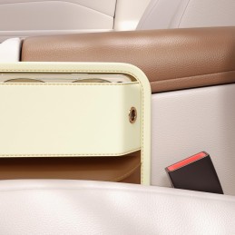 Car Seat Gap Filler Leather Car Box Organizers and Storage Front Seats Interior Automotive Essentials - Car Accessories for