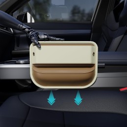 Car Seat Gap Filler Leather Car Box Organizers and Storage Front Seats Interior Automotive Essentials - Car Accessories for