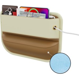 Car Seat Gap Filler Leather Car Box Organizers and Storage Front Seats Interior Automotive Essentials - Car Accessories for