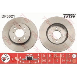 TRW Automotive AfterMarket DF3021 Bremsscheibe - (Paar)