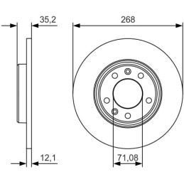 Bosch BD2163 Bremsscheiben - Hinterachse - ECE-R90 Zertifizierung - zwei Bremsscheiben pro Set