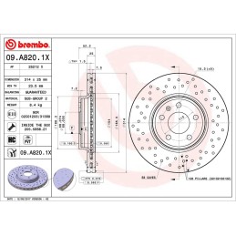 Brembo BX AU A5 A 09.A820.1X Bremsscheiben