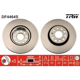 TRW DF4464S Bremsscheibe