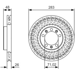 Bosch BD2172 Bremsscheiben - Vorderachse - ECE-R90 Zertifizierung - zwei Bremsscheiben pro Set