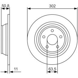 Bosch BD2458 Brake Discs - Rear Axle - ECE-R90 Certified - 1 Set of 2 Discs