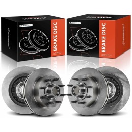 A-Premium Front Vented Disc Brake Rotors Compatible with Select Ford Models - E250 2003-2007, E250 Econoline, E-350 Econoline