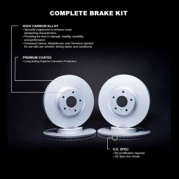 R1 Concepts Front Rear Brake Rotor Kit |Brake Rotors| Brake Disc|fits 2018-2022 Genesis G70 Kia Stinger