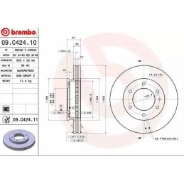 Brembo 09.C424.11 - Bremsscheibe