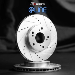 R1 Concepts Front Brake Rotor Kit |Brake Rotors| Brake Disc |Drilled and Slotted WGPN1-31021