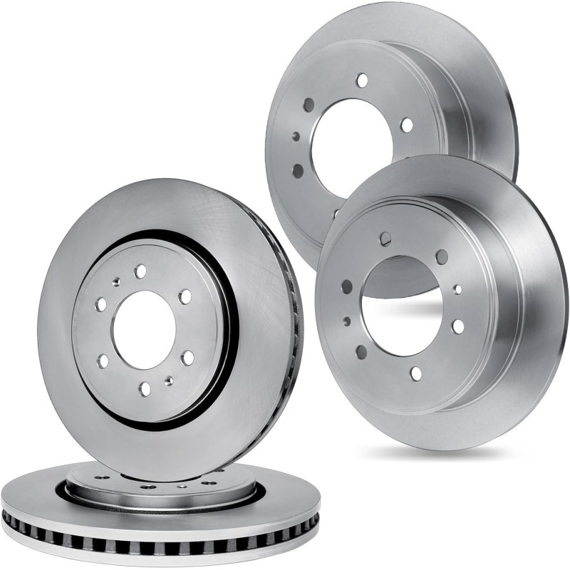 R1 Concepts Front Rear Brake Rotor Kit |Brake Rotors| Brake Disc|fits 2019-2022 Mercedes-Benz Sprinter 1500, Sprinter 2500