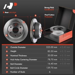 A-Premium Front & Rear Drilled and Slotted Disc Brake Rotors + Ceramic Pads Kit Compatible with Select Chevrolet and GMC Models