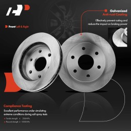 A-Premium Front & Rear Drilled and Slotted Disc Brake Rotors + Ceramic Pads Kit Compatible with Select Chevrolet and GMC Models