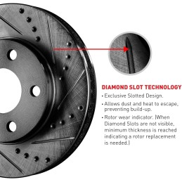 R1 Concepts Front Rear Brake Rotor Kit |Brake Rotors| Brake Disc |Drilled and Slotted|fits 2019-2022 Toyota Corolla