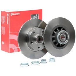 2x BREMBO Bremsscheibe Ø280mm Höhe: 105mm Dicke: 12mm voll || 08.C647.17