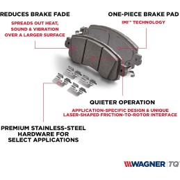 Wagner QuickStop ZD1327 Front Disc Brake Pad Set for 2014 Chrysler Town & Country