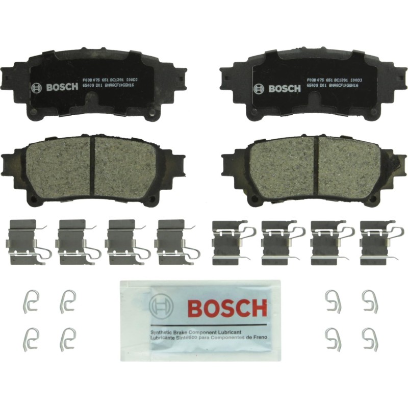 BOSCH BC1391 QuietCast Premium Ceramic Disc Brake Pad Set - Compatible With Select Lexus GS200t, GS350, GS450h, IS200t/250,