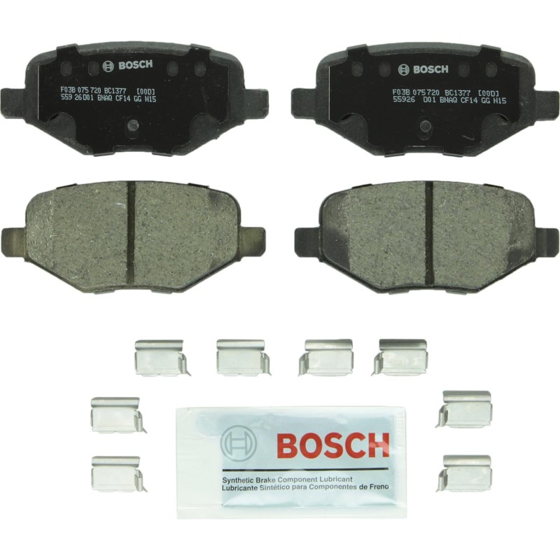 BOSCH BC1377 QuietCast Premium Ceramic Disc Brake Pad Set - Compatible With Select Ford Edge, Explorer, Flex, Taurus, Police