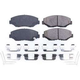 Power Stop 17-914 Front Z17 Ceramic Brake Pads with Hardware For Acura ILX Honda Accord Civic CR-V Element Fit Pilot [Vehicle