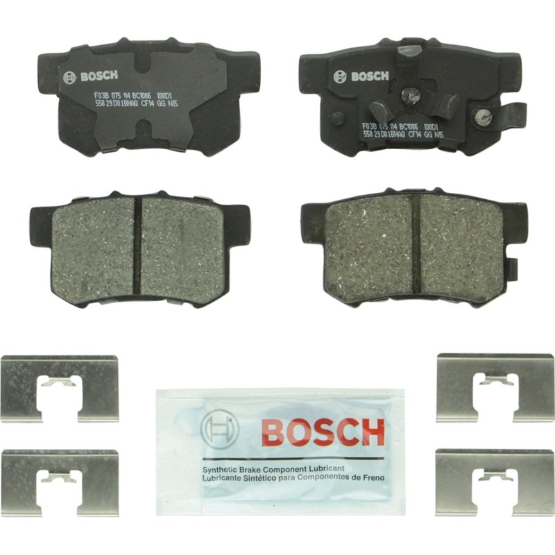 BOSCH BC1086 QuietCast Premium Ceramic Disc Brake Pad Set - Compatible With Select Acura RDX Honda Accord Crosstour, Crosstour,