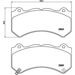 BREMBO P 37 018 4x Bremsbeläge vorne