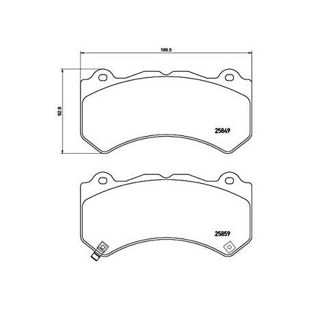 BREMBO P 37 018 4x Bremsbeläge vorne