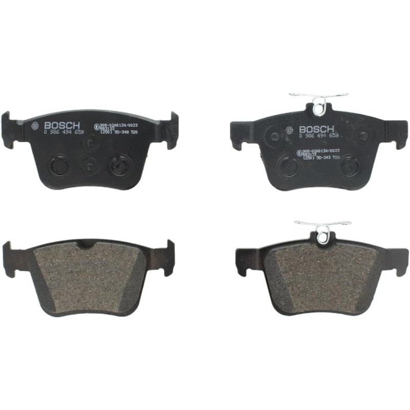 Bosch BP1504 Brake Pads - Rear Axle - ECE-R90 Certified - 1 Set of 4 Pads, blue