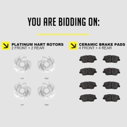 Hart Brakes Bremsen und Rotoren hinten, Bremsbeläge hinten, Bremsrotoren und Bremsbeläge, Keramik-Bremsbeläge und Rotoren –