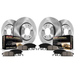 Power Stop KOE6796 Autospecialty Front and Rear Replacement Brake Kit-OE Brake Rotors & Ceramic Brake Pads