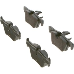 Bosch BP1475 Brake Pads - Rear Axle - ECE-R90 Certified - 1 Set of 4 Pads, Black