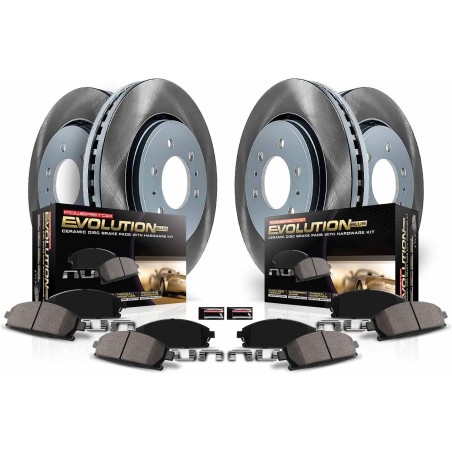 Power Stop SC7565 Front and Rear Brake Kit With Semi-Coated Brake Rotors and Ceramic Brake Pads & Hardware For Buick LaCrosse