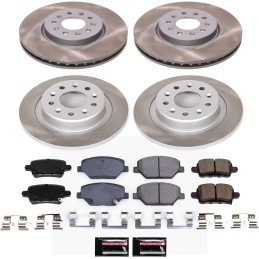 Power Stop SC7565 Front and Rear Brake Kit With Semi-Coated Brake Rotors and Ceramic Brake Pads & Hardware For Buick LaCrosse