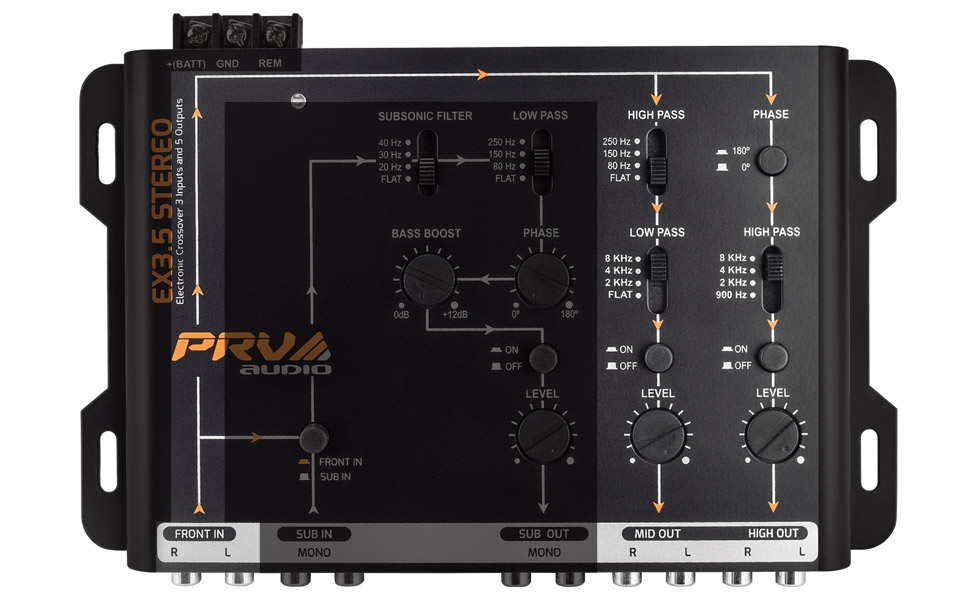 prv audio ex 3.5 stereo cross over mid out highlight