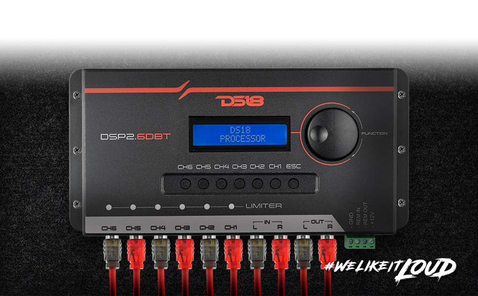 DS18 DSP2.6DBT Digital Sound Processor, Best Car Sound Processor, Stereo Signal Processor