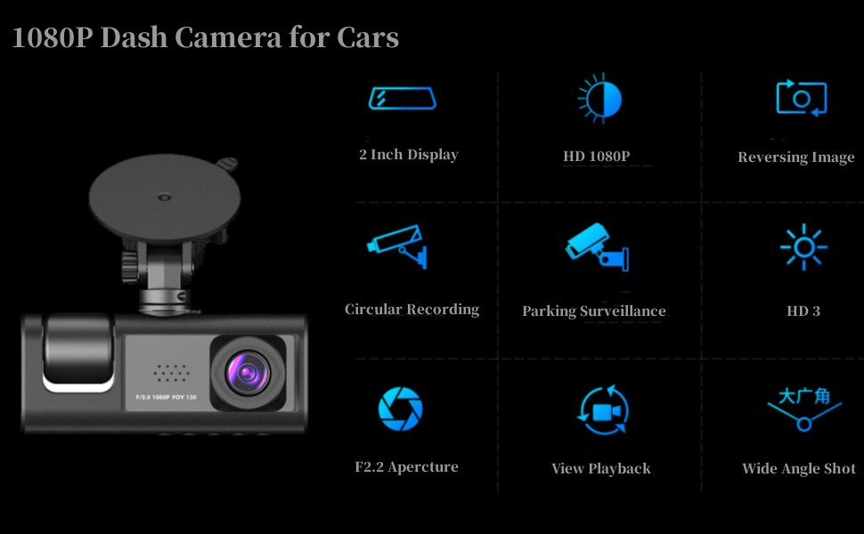 Dash Cam Front and Rear Inside