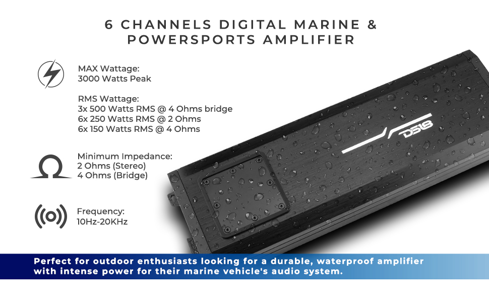 DS18 Hydro NXL-X900.6D 6-Channel Marine Waterproof Amplifier