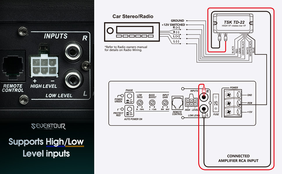 Under-Seat Active Powered Car/Truck Subwoofer