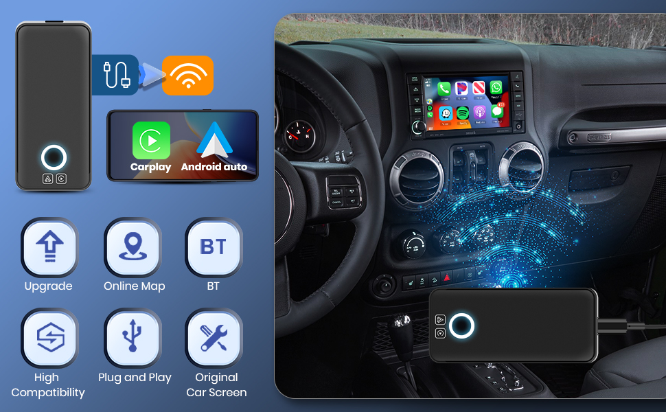 Wireless Apple CarPlay Adapter Android Auto