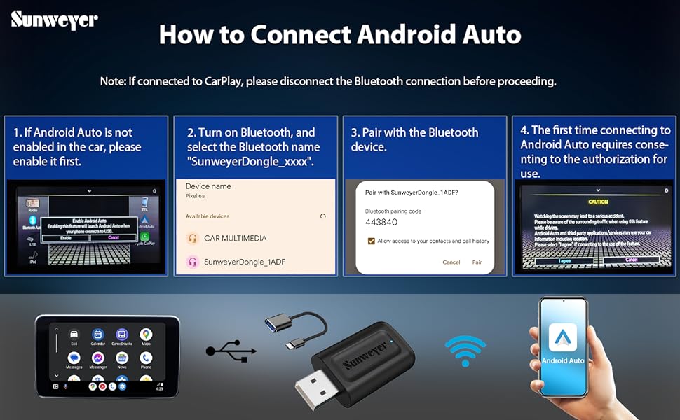 how to connect wireless Android Auto