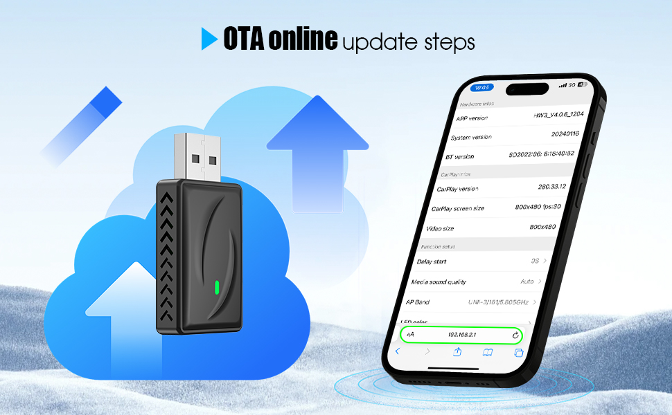 OTA online update steps