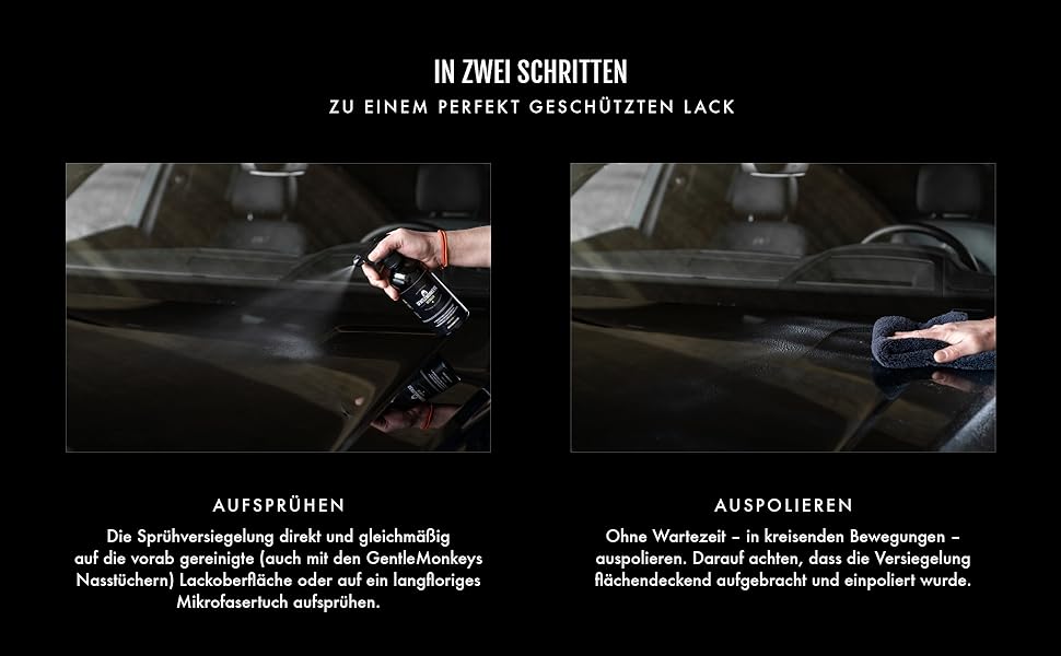 detailer, gentle monkeys lackversiegelung, detailer für auto, lackspray von gentlemonkeys