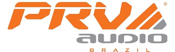 prv audio brazil logo in orange and gray