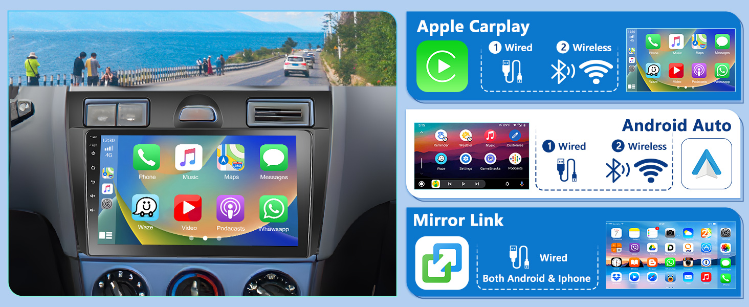 Unterstützt Apple Carplay und Android Auto