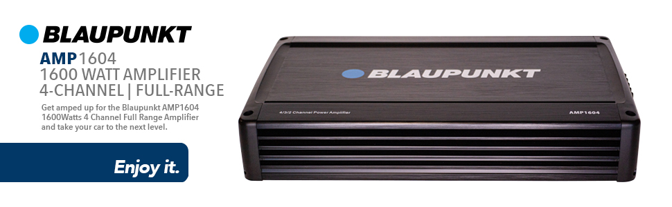 Blaupunkt 1600W 4-Channel, Full-Range Amplifier AMP1604