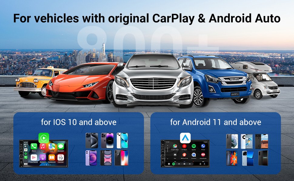 for Vehicles with original Carplay &amp; Android Auto