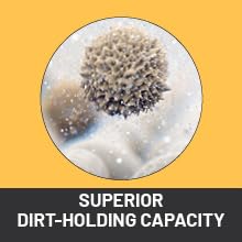 Superior Dirt-Holding Capacity